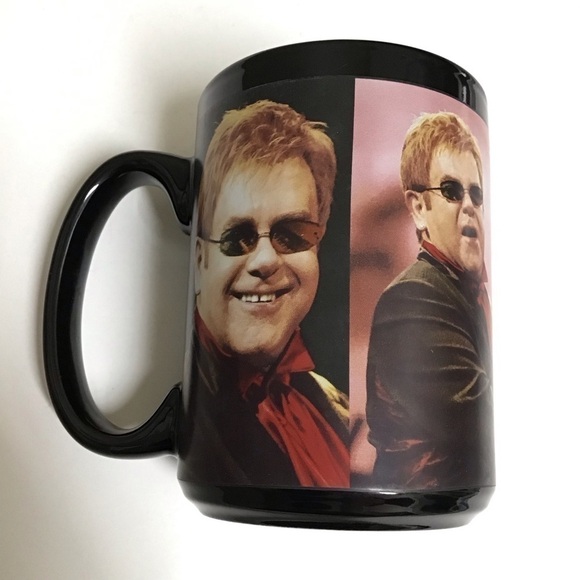 Elton John The Red Piano Coffee Mug Black Ceramic Tea Cup Wrap Graphic Las Vegas - Picture 11 of 13